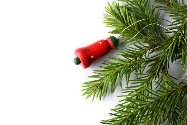 Background with fir and toy — Stock Photo, Image