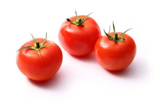 Tomates sobre o fundo branco — Fotografia de Stock