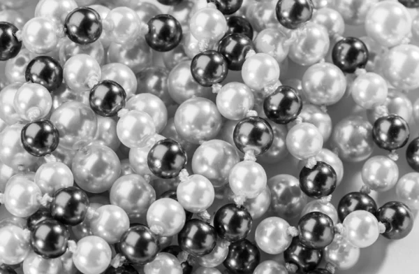 Corde de perles noires et blanches — Photo