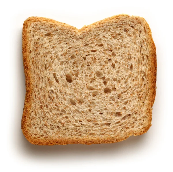 Krajíc chleba na bílém pozadí — Stock fotografie