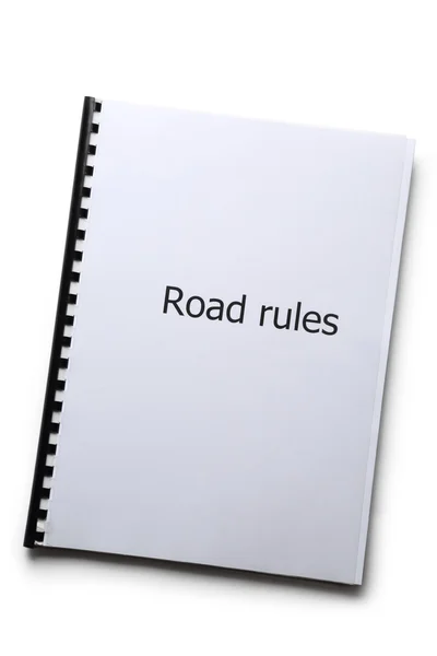 Trafikreglerna registrera på vit — Stockfoto