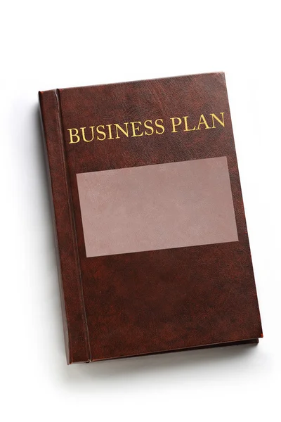 Business plan book on white — Stock Photo, Image