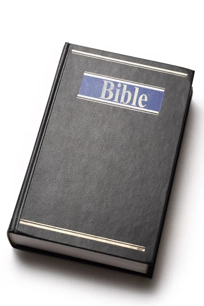 Black Bible book on white background — Stock Photo, Image