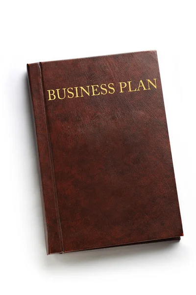 Business plan book on white — Stock Photo, Image