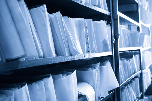 Paper documents stacked in archive — Stock Photo, Image