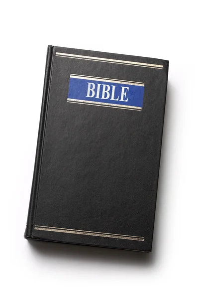 Black Bible book on white background — Stock Photo, Image