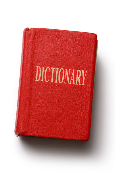 Старый словарь на белом фоне
