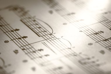 Kağıt arka plan müzik notlar