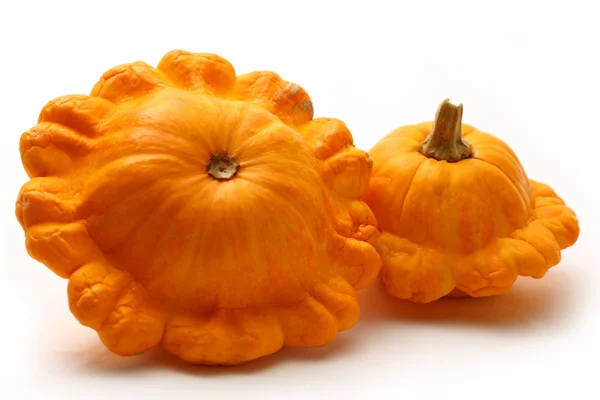 Calabazas amarillas sobre fondo blanco —  Fotos de Stock