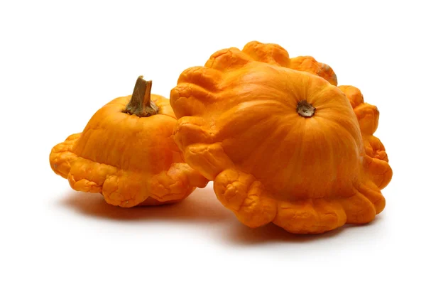 Calabazas amarillas sobre fondo blanco — Foto de Stock