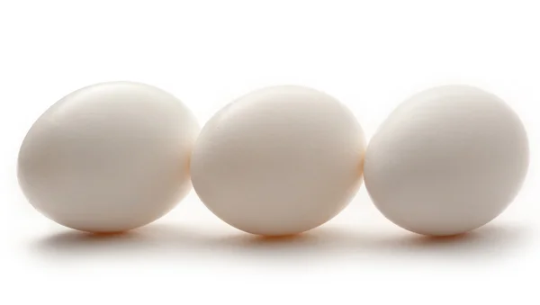Ägg på vit bakgrund — Stockfoto