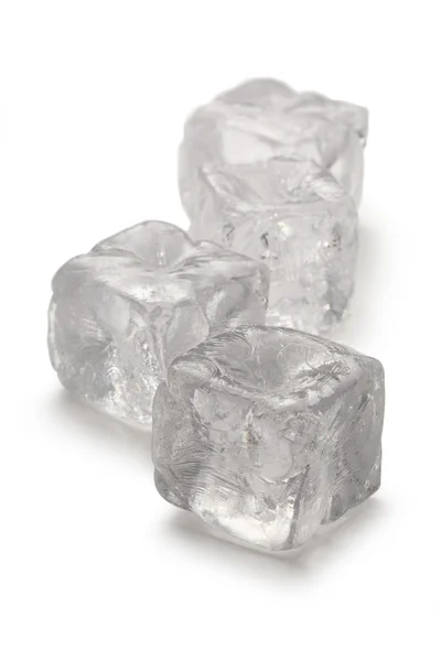 Ice cubes on white background — Stock Photo, Image
