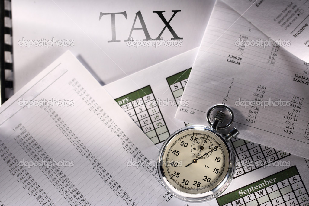 Operating budget, calendar, stopwatch and tax