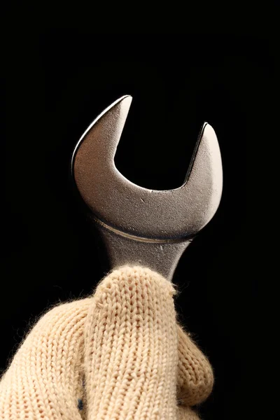 Metalik erkek el yuvalı eğri somun anahtarları — Stok fotoğraf