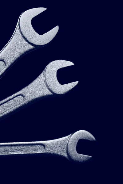 Three metallic wrenches — Stock Photo, Image