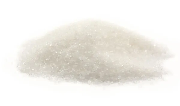 Сахар на белом фоне Стоковая Картинка