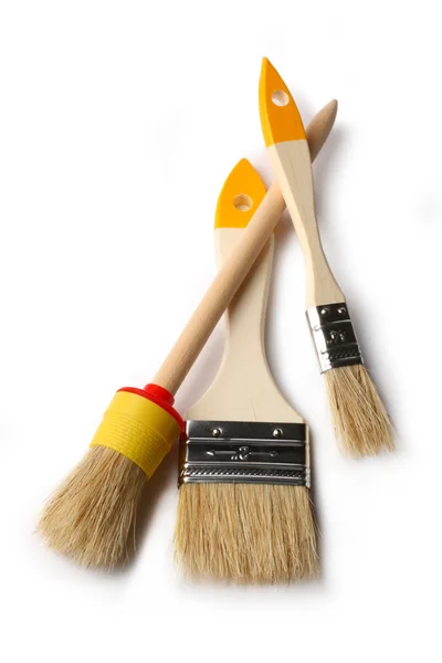 Paint brushes on the white background — Stock Photo, Image