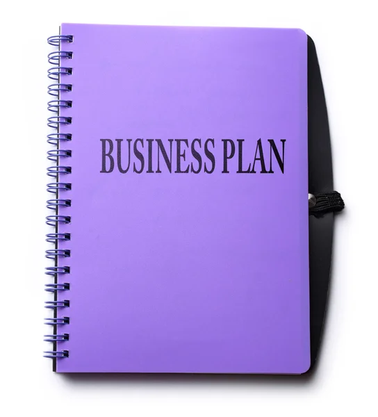 Business plan book on white — Stock Photo, Image