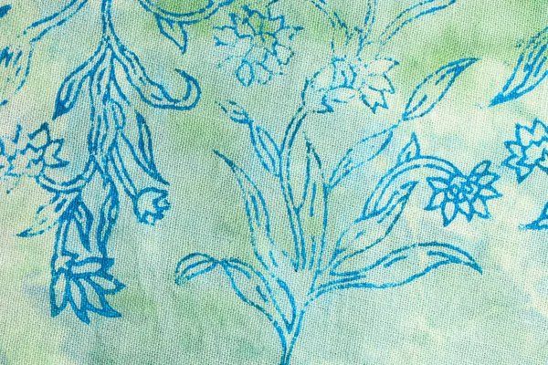 Batik de seda con flores abstractas —  Fotos de Stock