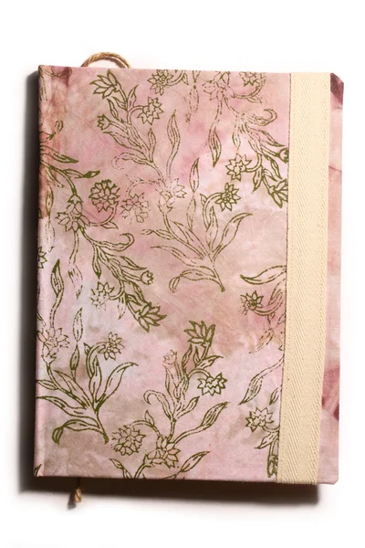 Silk batik book with abstract flowers — Stock Photo, Image