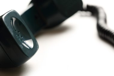 eski moda yeşil telefon ahizesi