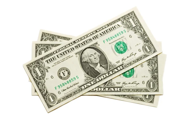 Dollars on white — Stock Photo, Image