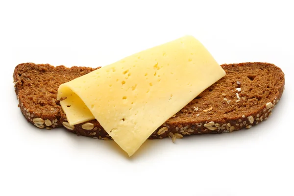 Sendvič s plátkem sýra — Stock fotografie
