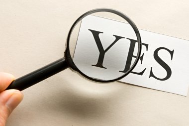 Evet cam el işareti büyütme