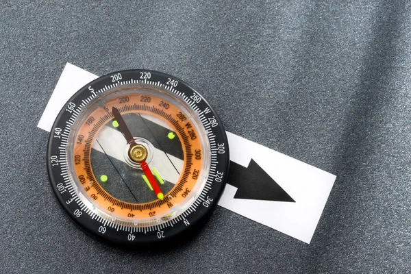 Compass on the grey background — Stock Photo, Image