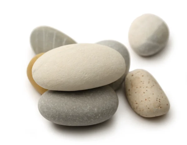 Pedras marinhas sobre fundo branco — Fotografia de Stock