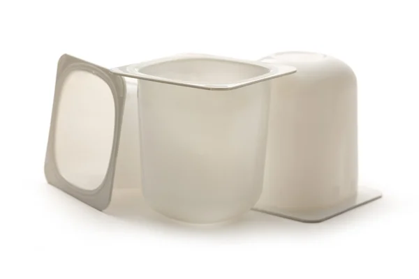 Yogurt pots — Stock Photo, Image