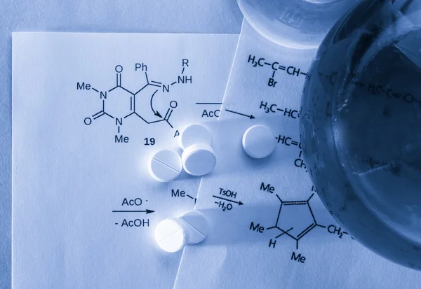 Química e comprimidos — Fotografia de Stock