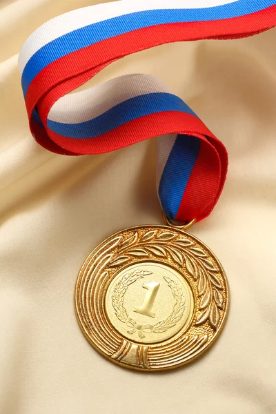 Metal medal first place — Stock Photo, Image