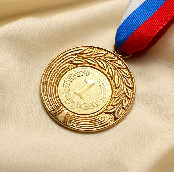 Metal medal first place — Stock Photo, Image