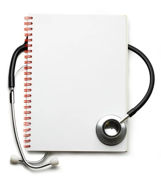 Stetoskop i notebooków — Zdjęcie stockowe
