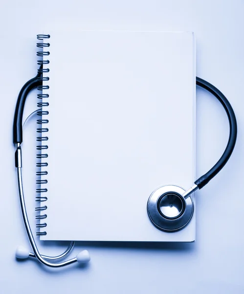 Stetoskop a notebook — Stock fotografie