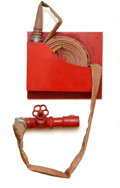 Fire hose and cock — Stock Photo, Image