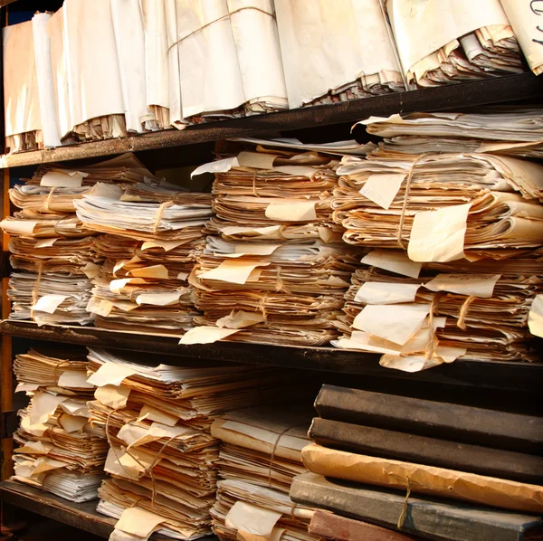 Papírové dokumenty v archivu — Stock fotografie