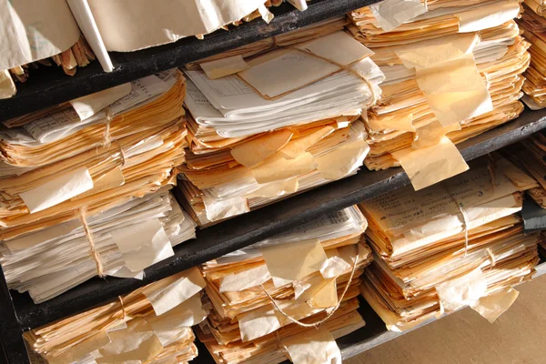 Documentos en papel en archivo — Foto de Stock