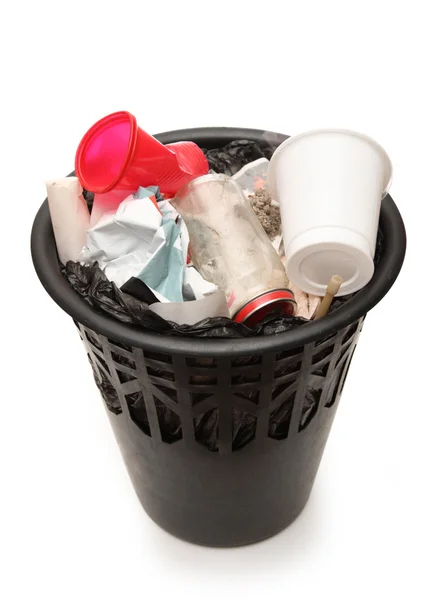 Full wastebasket — Stock Photo, Image