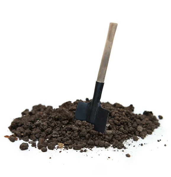 Soil and shovel — Stock Photo, Image