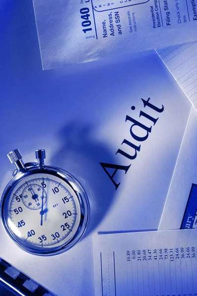 Calendario, cronometro e audit — Foto Stock