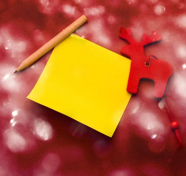Ren geyiği, kalem ve sticker — Stok fotoğraf