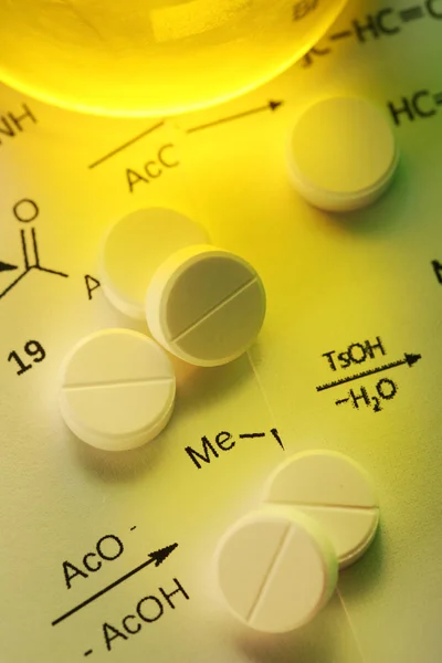 Chemistry reaction formula — Stock Photo, Image