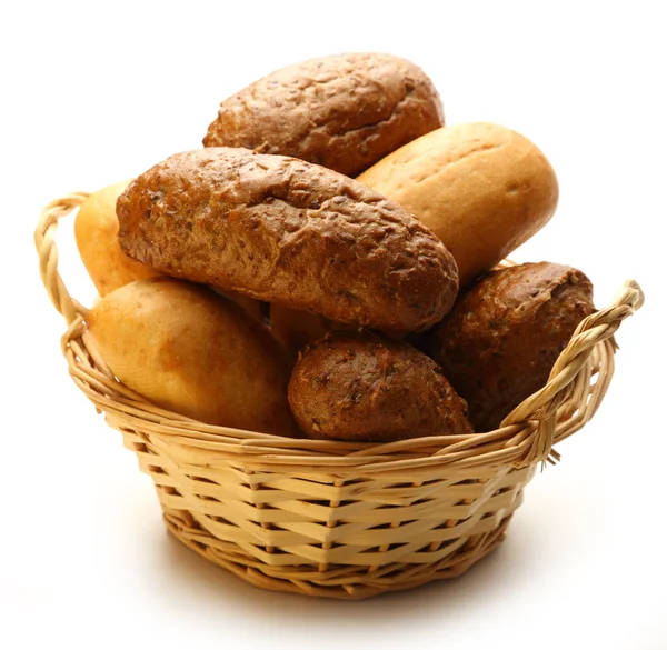 White and brown buns — Stock Photo, Image