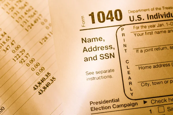 Tax form and budget — Stock Photo, Image