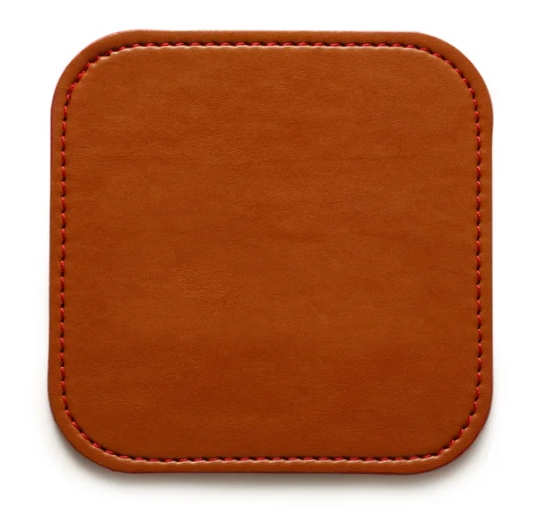 Blank leather brown label — Stock Photo, Image