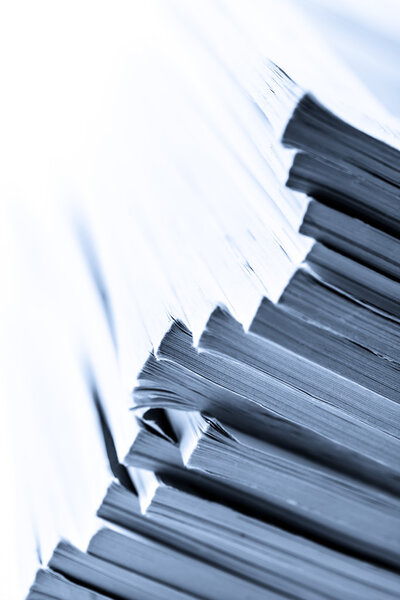 Stack of old magazines