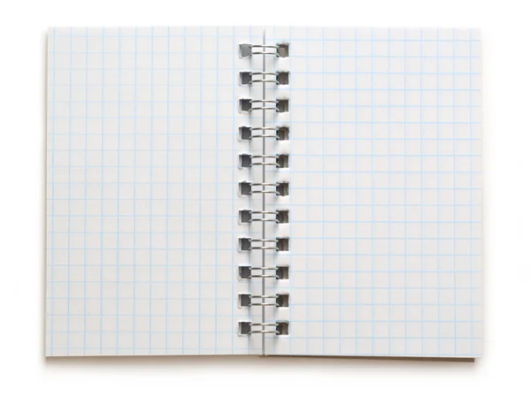 Open checked notepad — Stock Photo, Image