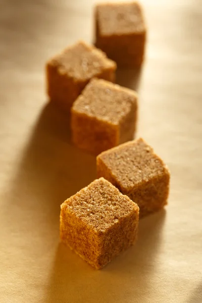 Cubos de açúcar de cana — Fotografia de Stock
